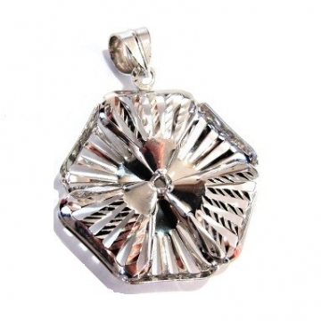 Stříbrný velký přívěs vrtule 30mm Rhodium 