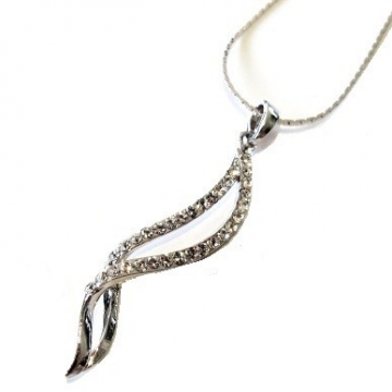 Náhrdelník s čirými křišťály Swarovski Rhodium