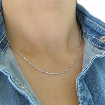 Stříbrný řetízek VALIS 1,15mm 2,25g Rhodium 42cm