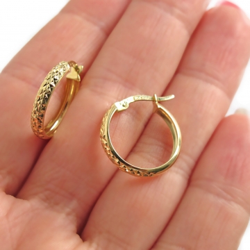 Zlaté náušnice lesklé kruhy...