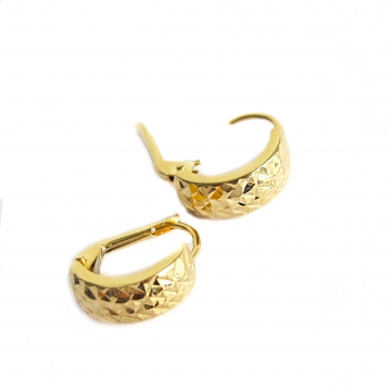 Luxusní zlaté náušnice na...